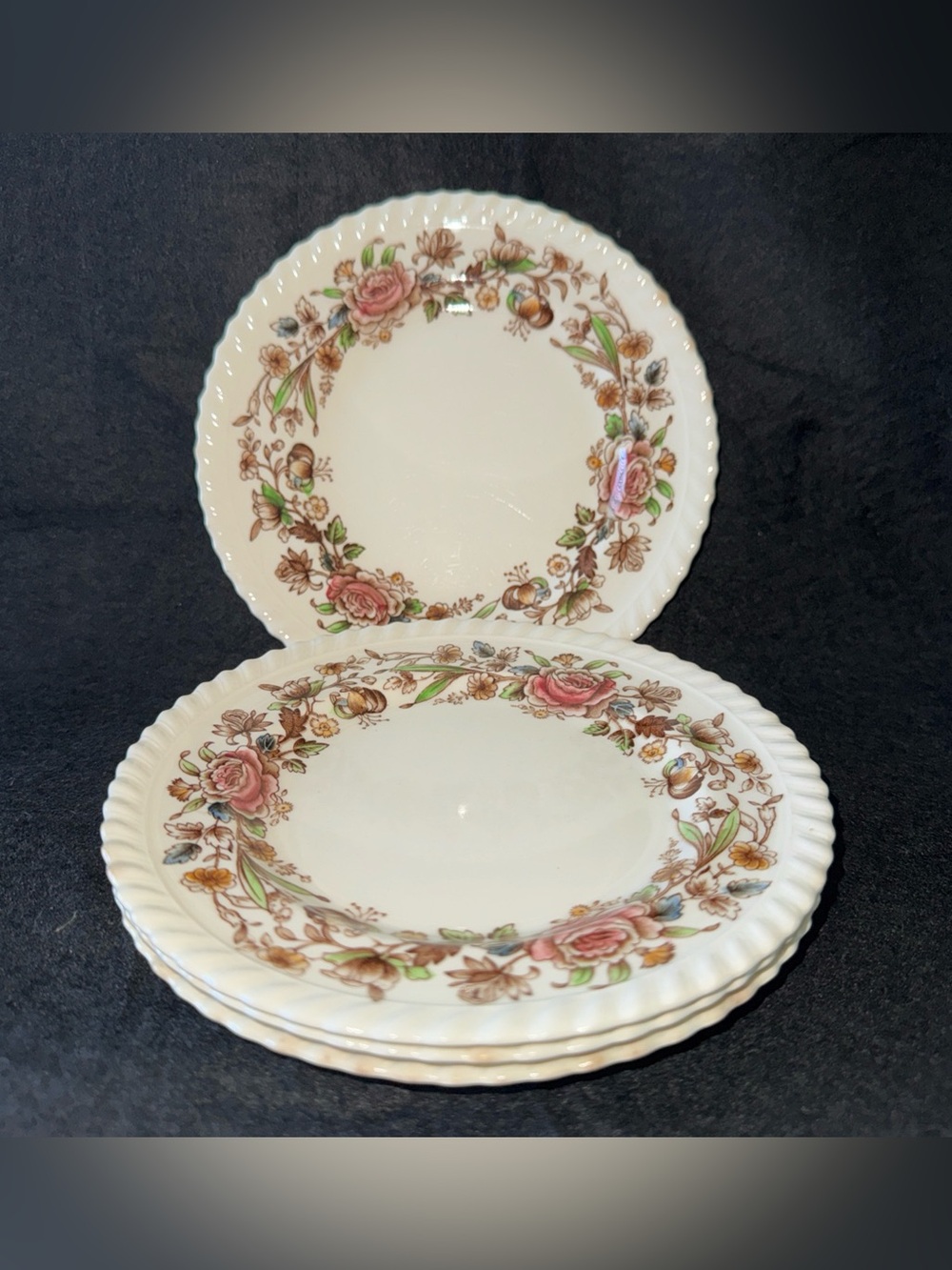 Johnson Brothers Windsor Ware Pre-War English MARGARET ROSE Dessert Plate Set 4